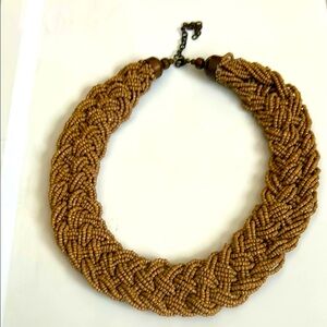 Intricate Brown Braided Necklace